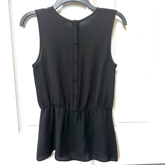 Theory Jethria black silk sleeveless top - Picture 6 of 9